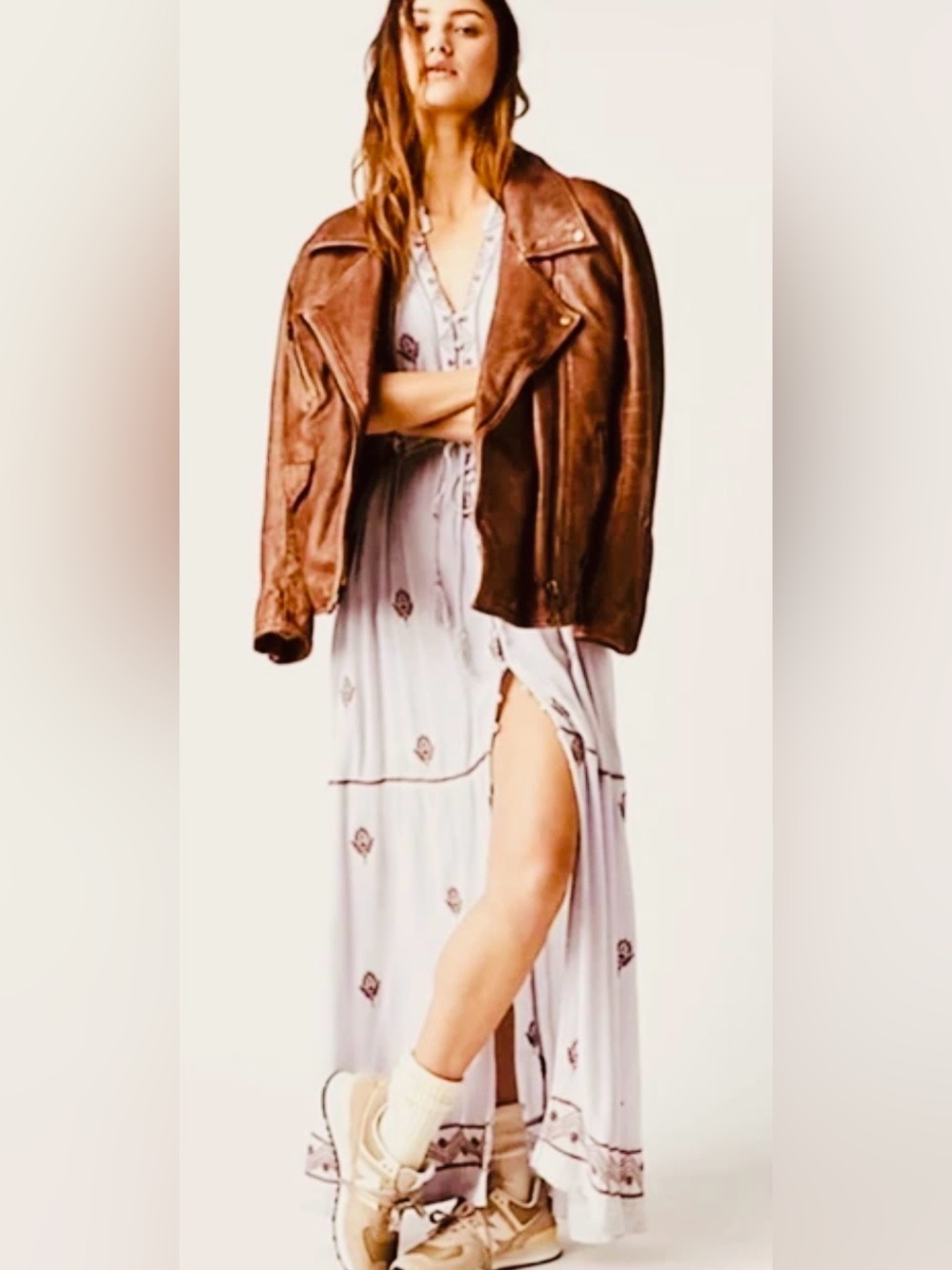 Free people Riley Embroidered Maxi Dress size M 
Retail $188